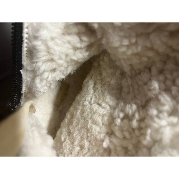 Rag & Bone‎ Ashford black leather genuine shearling moto snow winter boots 8.5 - Picture 8 of 8